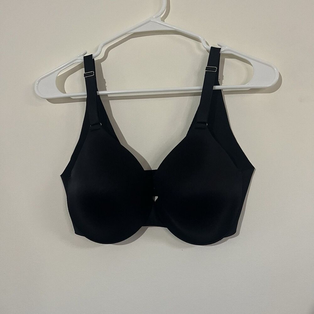 Soma 34DD Bra Black Vanishing Back Full Coverage Back Closure Stretch